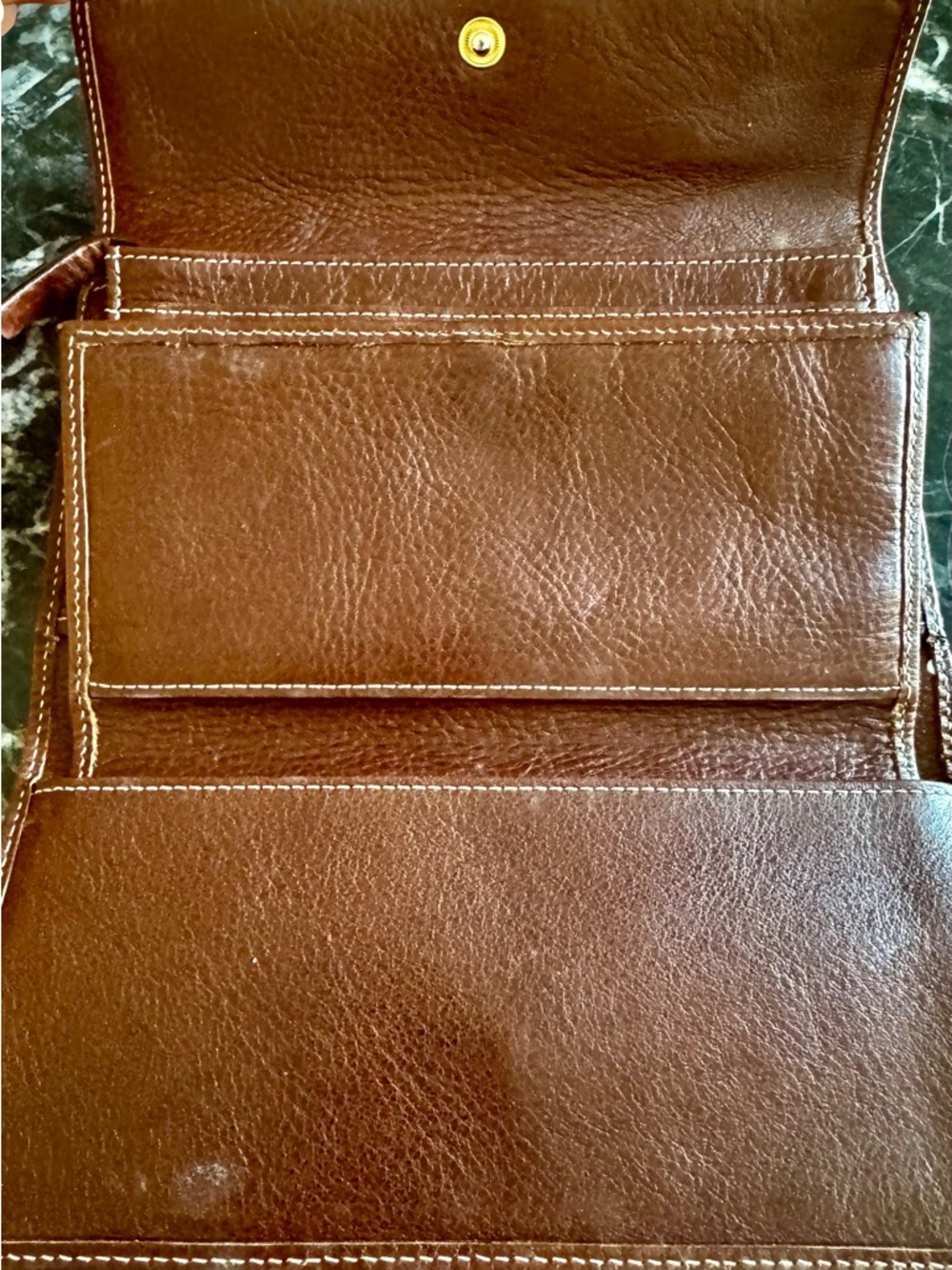 kate spade Snake-Print Wallet in Brown and Cream with Gold Hardware - Picture 5 of 5